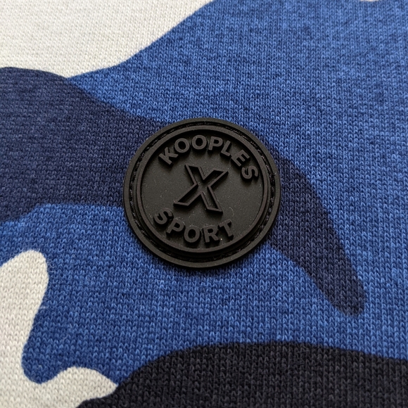 The Kooples X Sport Blue Camouflage Crew Sweatshirt | Size L - Picture 5 of 16